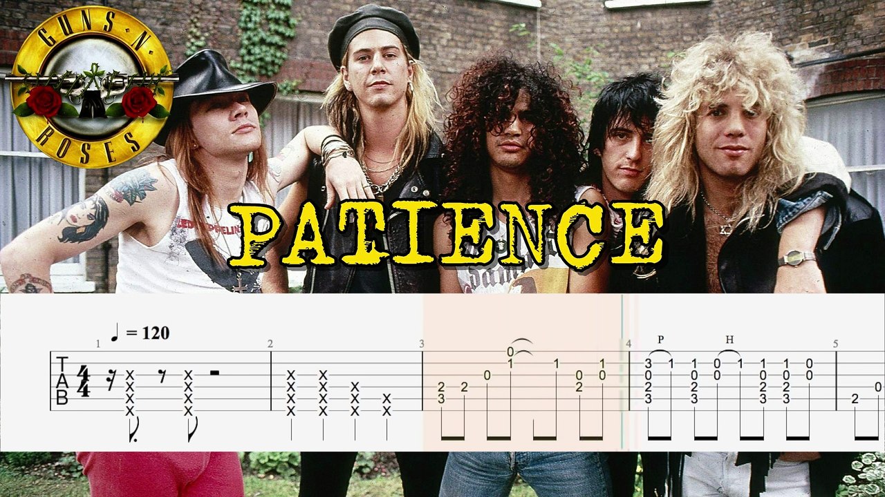 GUNS N' ROSES - PATIENCE Guitar Tab | Guitar Cover | Karaoke | Tutorial Guitar | Lesson | Instrumental | No Vocal