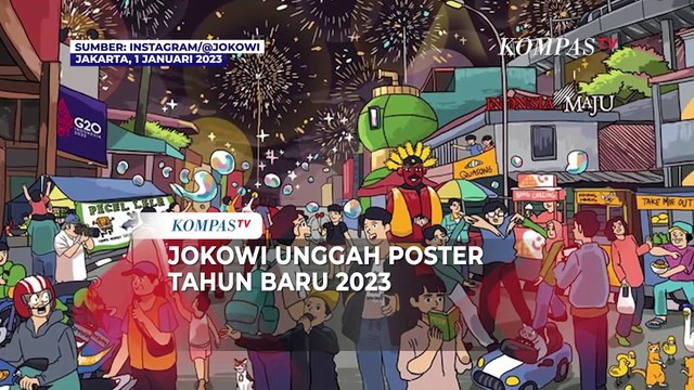 Jokowi Unggah Poster Tahun Baru 2023, Ada Nahyan hingga Mainan Latto-latto