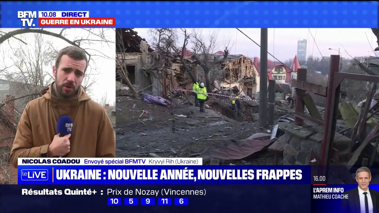 Frappes en Ukraine pour le Nouvel An: un débris de drone retrouvé inscrivait "bonne année" en russe