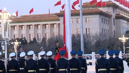 Beijing'de 2023'ün İlk Bayrak Töreni Yapıldı