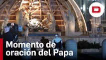 El Papa Francisco visita el Belén del Vaticano