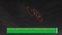 Santos celebrates Pele's life with stunning drone display