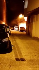 Un coche se prende fuego en Herrera