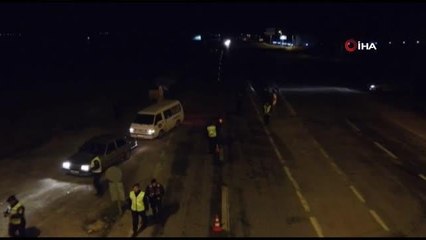 Afyonkarahisar'da yılbaşı denetimleri böyle görüntülendi