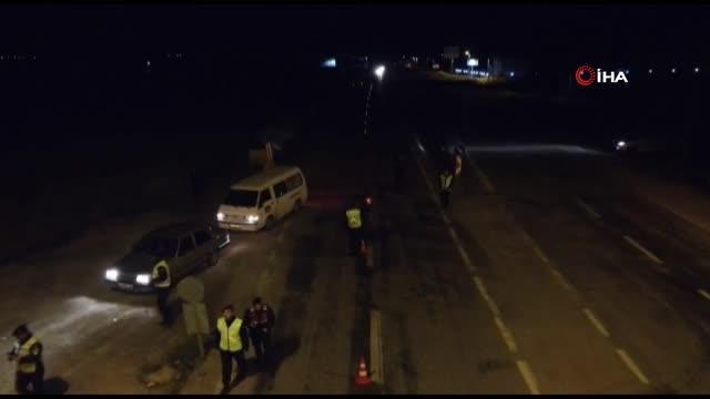 Afyonkarahisar'da yılbaşı denetimleri böyle görüntülendi