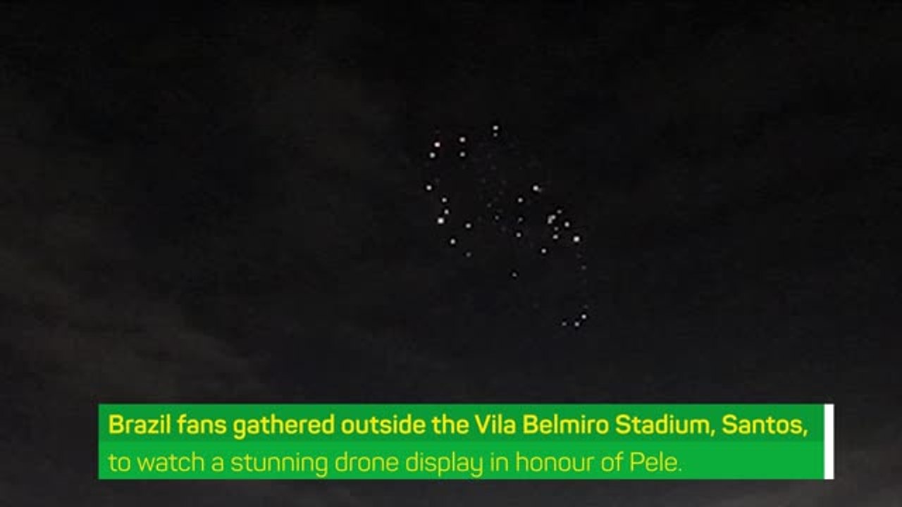 Santos celebrates Pele's life with stunning drone display - فيديو  Dailymotion