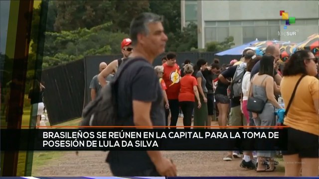teleSUR Noticias 17:30 31-12: Brasileños reunidos en la capital para envestidura de Lula