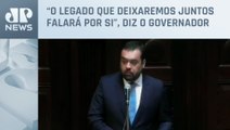 Cláudio Castro discursa após tomar posse como governador reeleito do RJ