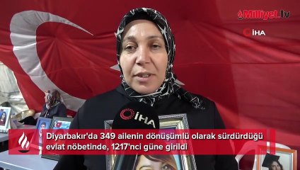 Diyabakır'daki evlat nöbetinde 1217'nci gün