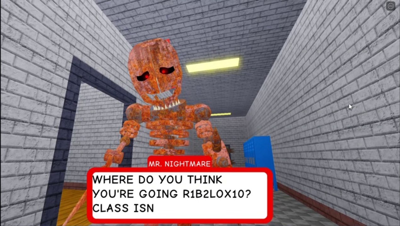 Escaping Mr nightmare in roblox 4k horror gameplay with funny voice part 1 scary gameplay