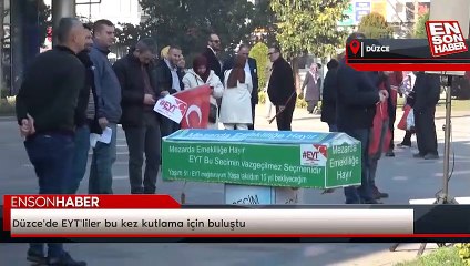 Düzce'de EYT'liler bu kez kutlama için buluştu