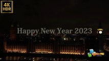 Happy New Year, London Fireworks 2023 (feliz año nuevo 2023),4k uhd video  2022