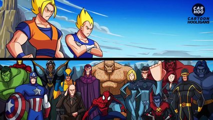 Dragon Ball Z VS MARVEL Superheroes - What If - @NerdyPeak