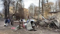 Rus güçlerinin düzenlediği füze saldırıları sonucunda hasar meydana geldi