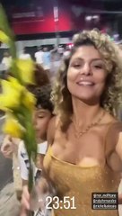 Bárbara Borges e Iran Malfitano assumiram o romance na virada do ano