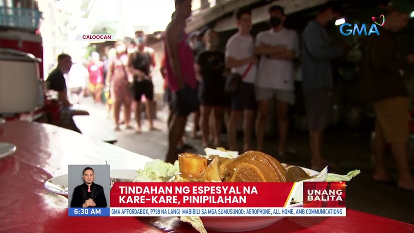 Tindahan ng espesyal na kare-kare, pinipilahan | UB