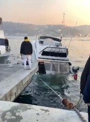 Bebek'te lüks tekne sulara gömüldü