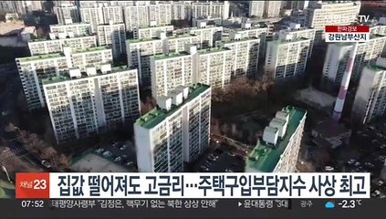집값 떨어져도 고금리…주택구입부담지수 사상 최고