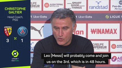 Galtier reveals Messi return date at PSG