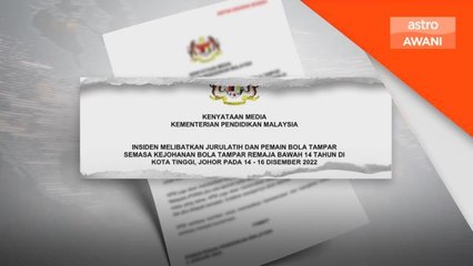 Tampar pemain | KPM akan jumpa ibu bapa pelajar terlibat