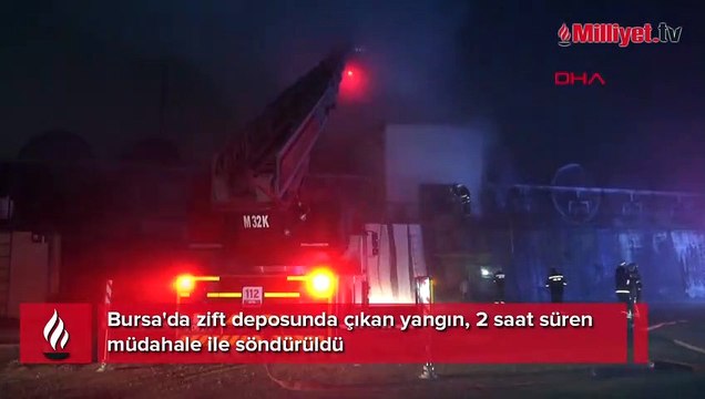 Bursa'da zift deposunda yangın