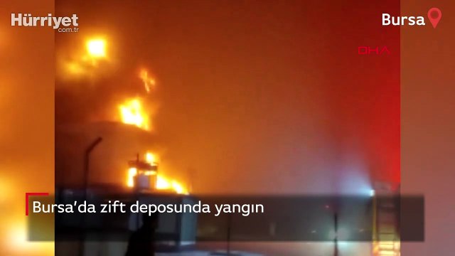 Bursa'da zift deposunda yangın