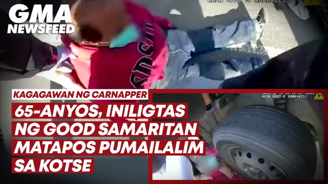 Title: 65-anyos, iniligtas ng good samaritan matapos pumailalim sa kotse | GMA News Feed