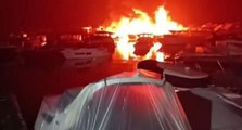 Bostancı sahilde tekne yangını: 6 tekne kullanılamaz hale geldi