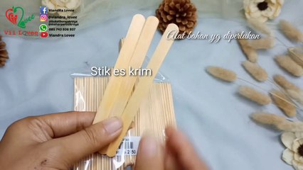 Tutorial Frame 3D dari Stik es Krim __ inspirasi gift __ kreasi limbah organik