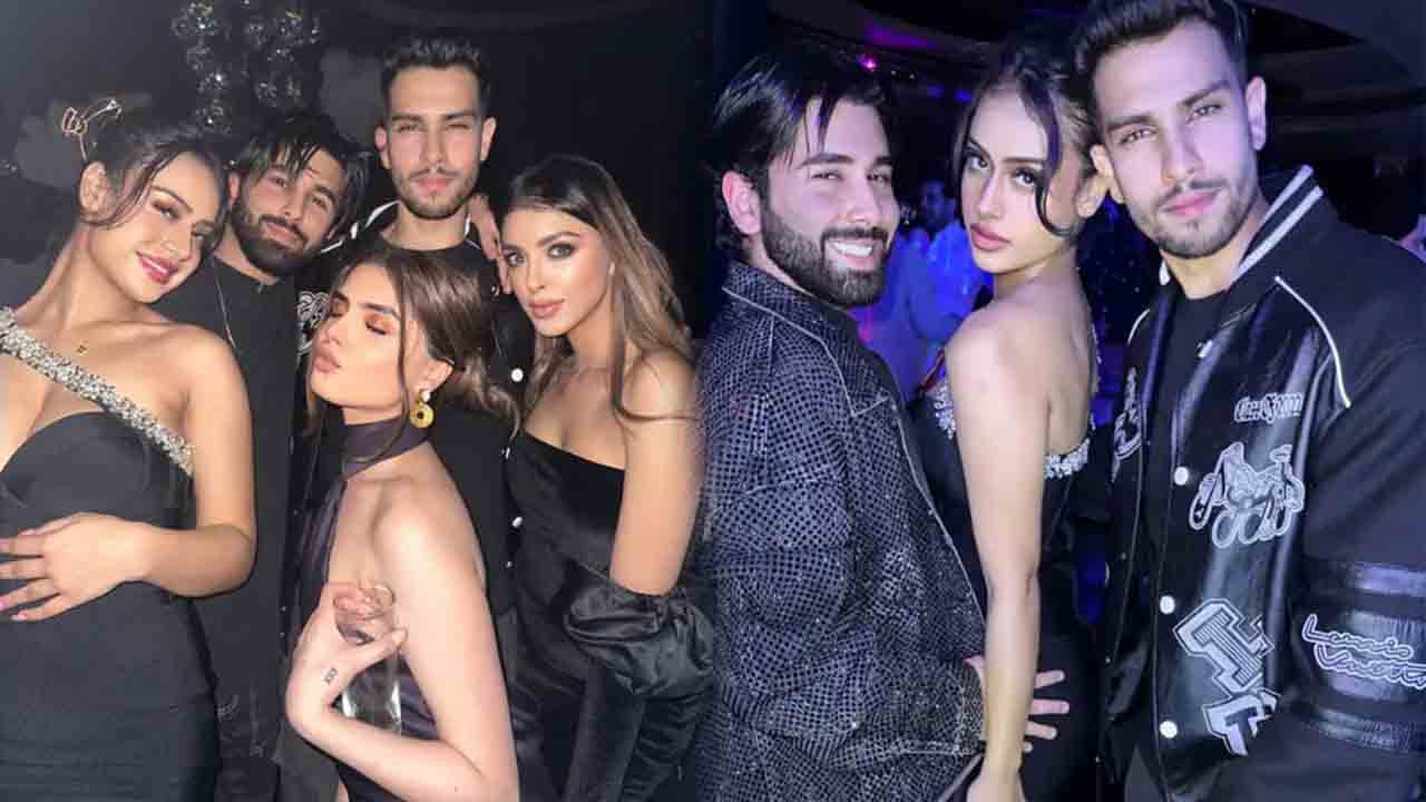 Kajol और Ajay Devgn की बेटी Nysa Devgan ने  रातभर की दोस्तों के साथ Party, Black Dress पहन ढाया कहर