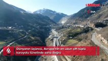 Dünyanın üçüncü, Avrupa’nın en uzun çift tüp karayolu tünelinde sona doğru
