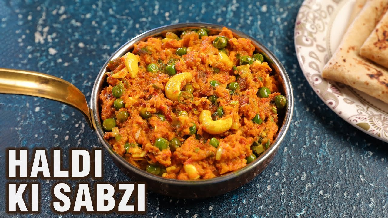Haldi Ki Sabzi Recipe | Fresh Turmeric Sabzi with Green Peas | Super ...