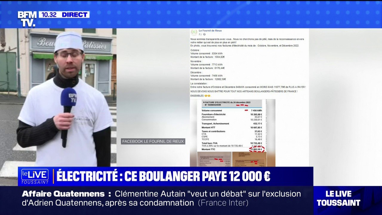 "Si le prix de l'électricité ne change pas rapidement, je me verrai contraint de fermer mon entreprise": ce boulanger ne peut plus payer ses factures d'électricité