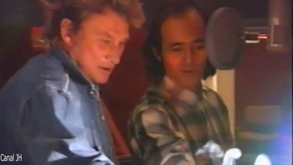 Johnny Hallyday avec Jean-Jacques Goldman - enregistrement Lorada - 1995