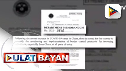 Heightened surveillance sa mga pasahero mula sa China, ipinatupad ng DOH