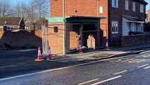 See the massive hole in the brick wall of a bus shelter as man rushed to hospital after crashing his vehicle in South Tyneside