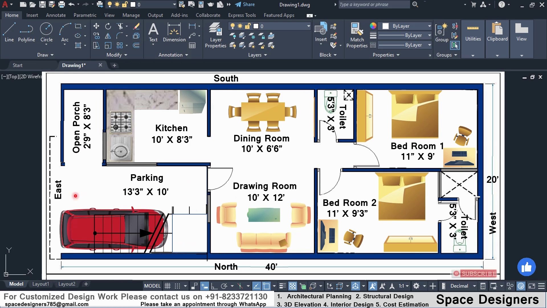 35x45 Affordable House Design, image size:1920x1080