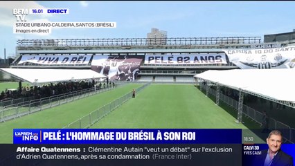 Pelé: l'heure du recueillement au stade de Santos