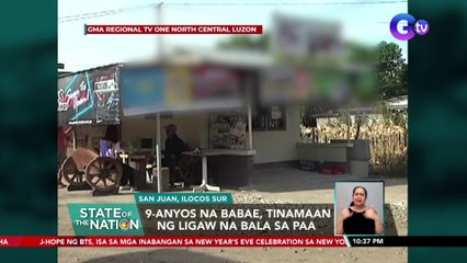 9-anyos na babae, tinamaan ng ligaw na bala sa paa | SONA