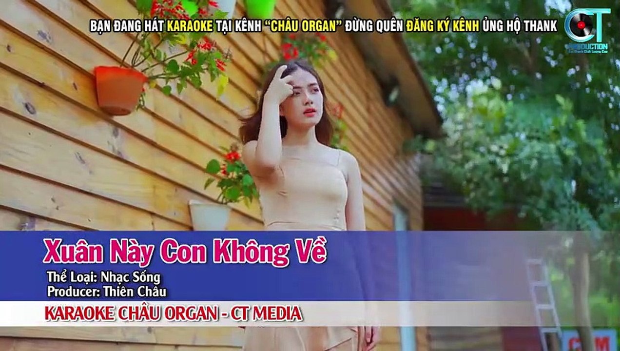 Xuân Này Con Không Về Karaoke Tone Nam Nhạc Sống - Châu Organ
