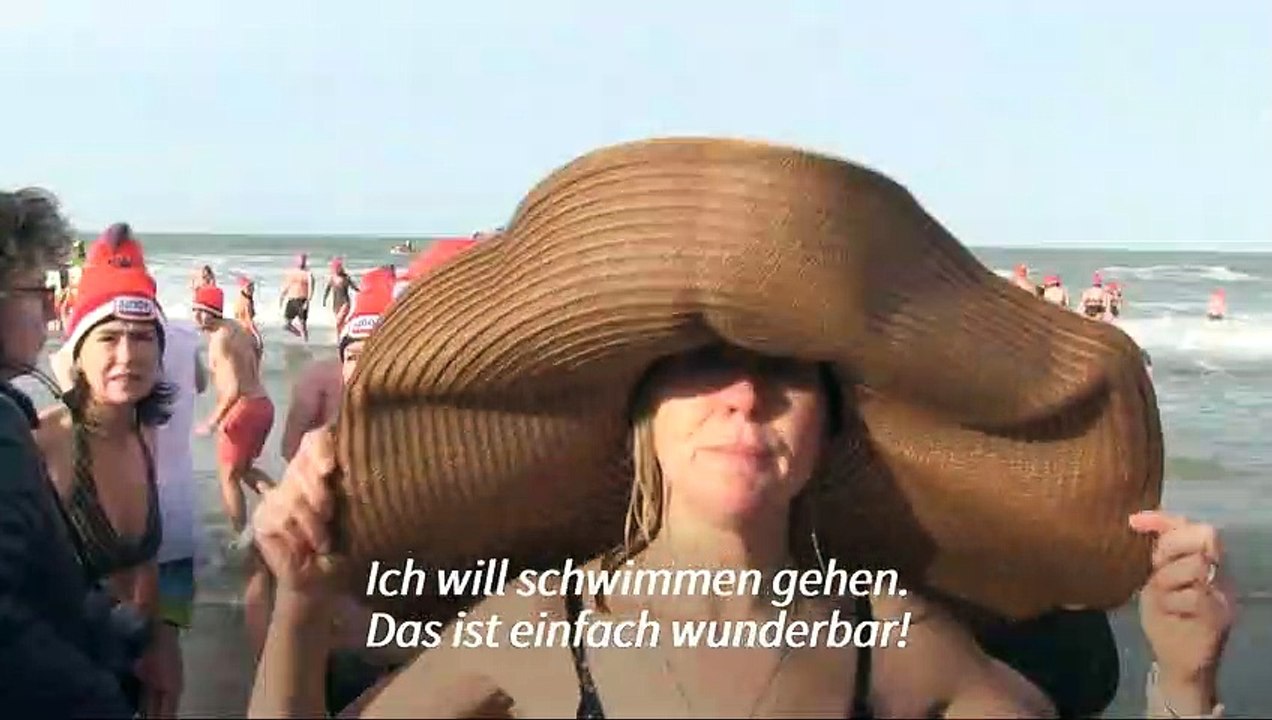 Eiskalter Start ins neue Jahr - Anbaden an der Nordsee