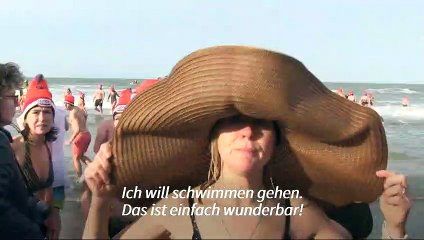 Eiskalter Start ins neue Jahr - Anbaden an der Nordsee
