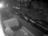 Thief caught on CCTV breaking into car in Court Road in Kingswood, Bristol