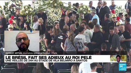 L'hommage des Brésiliens au roi Pelé, légende du football et triple champion du monde