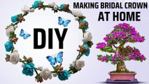 DIY Artificial Bridal Wedding Paper Flower Tiara Crown Making for Girls