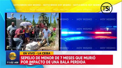 Entierran a menor de siete meses que murió por impacto de una bala perdida