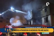 Año Nuevo: reportan 85 incendios y 39 accidentes de tránsito en Lima Metropolitana y el Callao