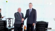 Brazil President Lula meets Felipe VI of Spain after taking office