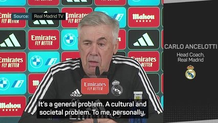 Tải video: Ancelotti calls for ‘zero tolerance’ on racism after Vinicius Jr abuse