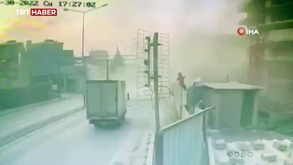 İzmir’deki vinç kazasının görüntüleri ortaya çıktı